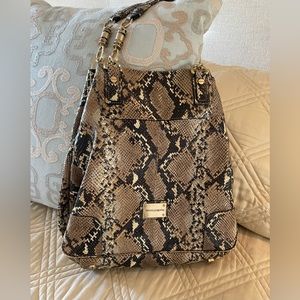 Alexis Hudson genuine leather snake skin print bag